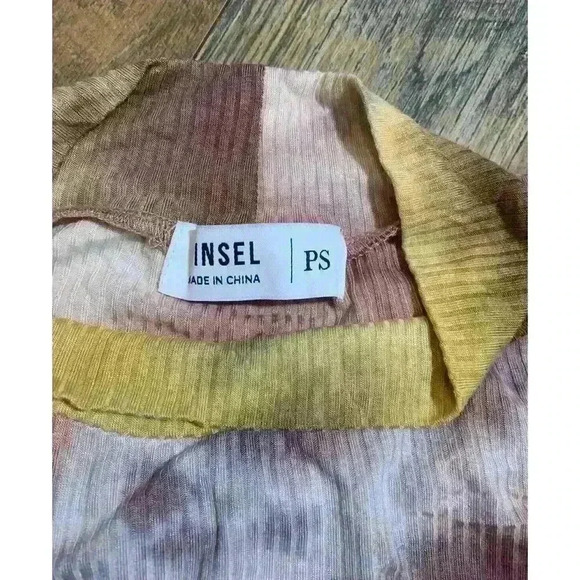 Tinsel Women Coral Stretch Ribbed Pull On Mock Neck Knee Length Shift Dress‎ PL - Picture 4 of 5